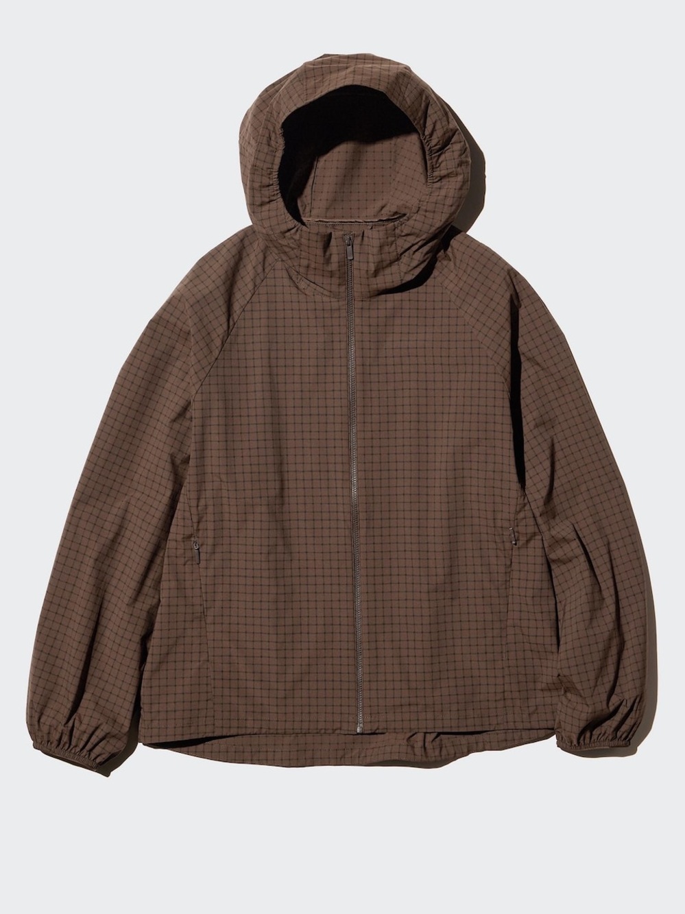 Uniqlo Brown Grid Hooded UV Protection Parka